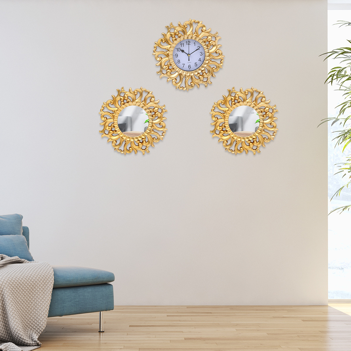 跨境美式挂钟钟表客厅家用欧式大气静音挂钟仿古挂钟装饰钟批发