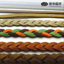 超纤皮革裁条编织裁切流苏吊穗加工 定制绒面超纤皮条皮绳