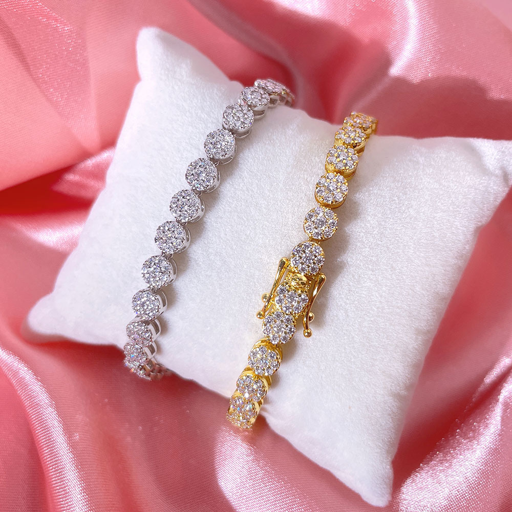 apn gmt澳利新款女款手链莫桑石s925纯银手链满镶莫桑石女款手链