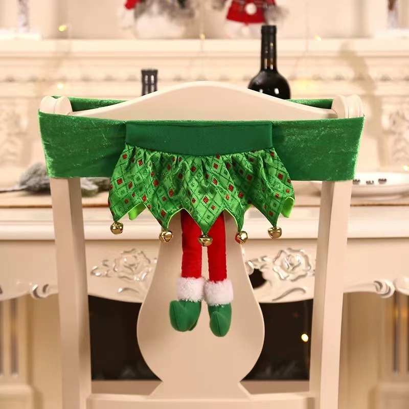 Christmas Chair Cover New Santa Claus Belt Chair Cover Christmas Elf Chair Cover Girls' Dress Chair Cover