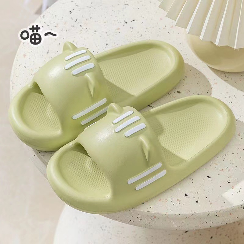 爆款夏季拖鞋女猫耳朵外穿防滑软底耐磨室内居家踩屎感可爱一字拖