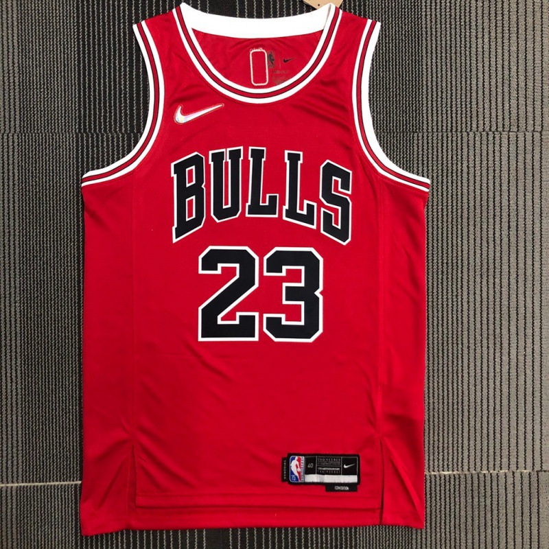 nba第75球衣芝加哥公牛队迈克尔·乔丹红色篮球运动员t恤-阿里巴巴