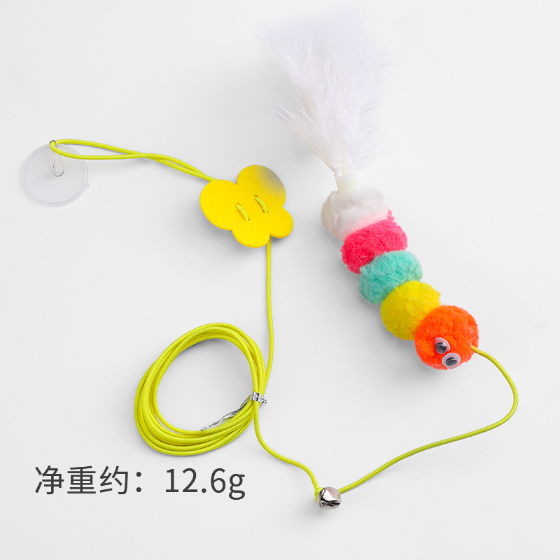 Cross-Border Hot Selling Elastic Cat Teaser Cartoon Hanging Door Elastic String Cat Toy Self-Hi Relieving Stuffy Swing Cat Toy