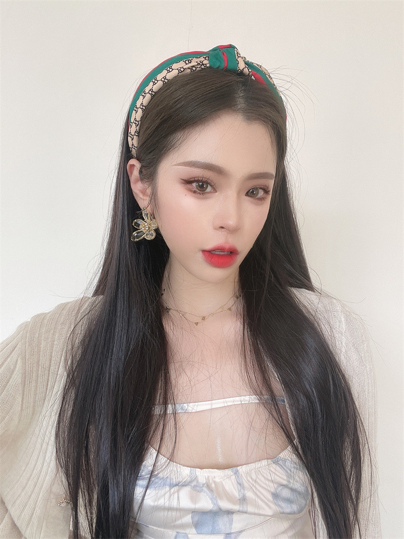 厂家代发抖店快手爆款发箍假发片一体式半头套长直发套现货批发