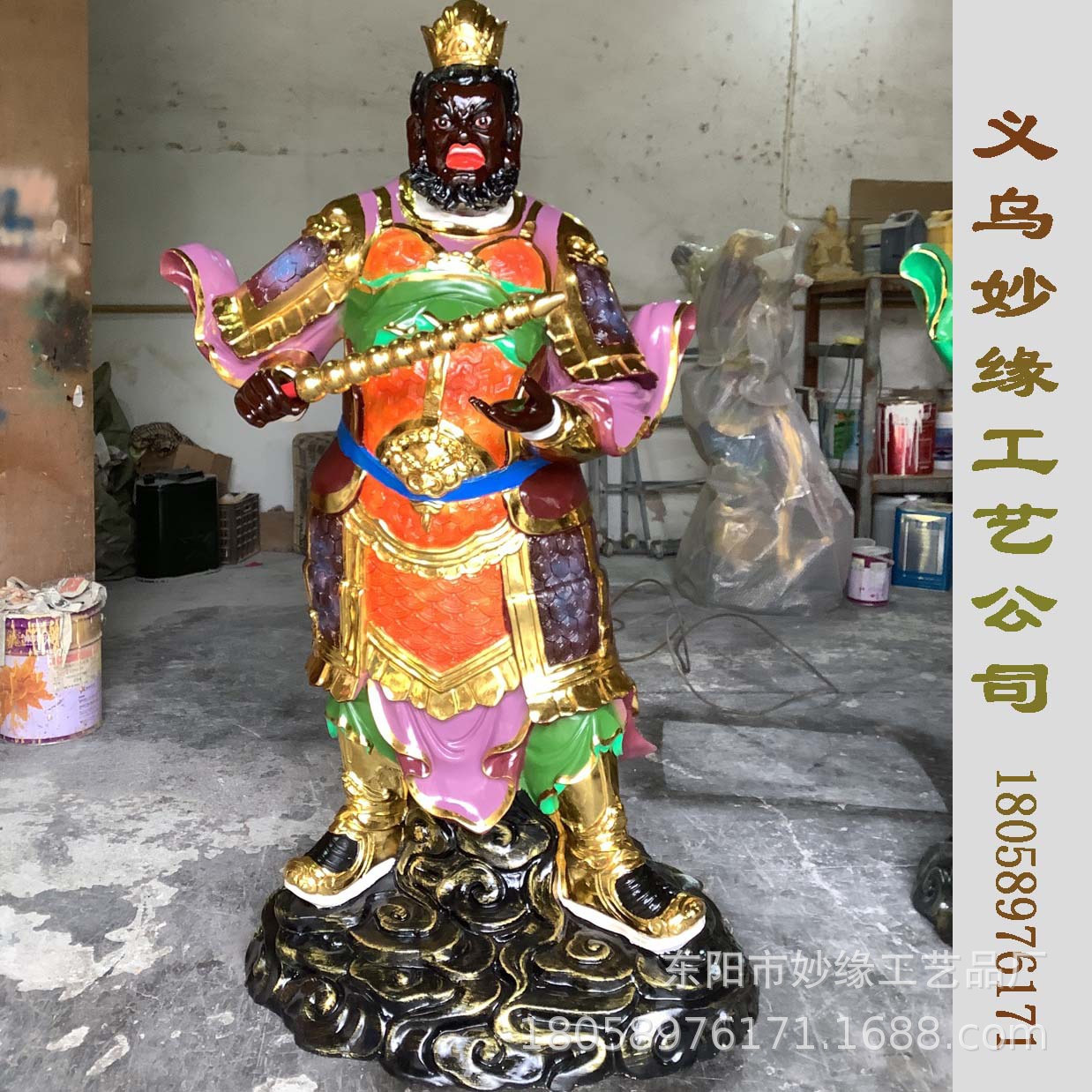 南顶神像塑像 老爷庙雕像 披头祖师爷神像玻璃钢 真武大帝神像