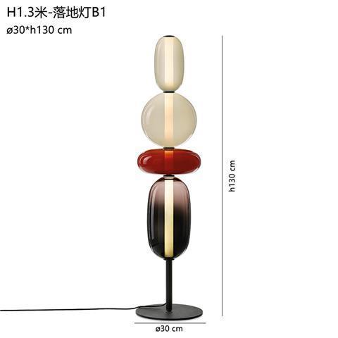 Nordic Light Luxury Glass Bedside Table Lamp Design Sense Artistic Living Room Bedroom Sofa Edge Creative Showroom Floor Lamp