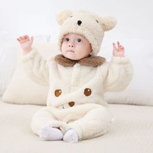 婴儿连体衣宝宝秋冬保暖加厚长袖哈衣儿童加绒加棉衣新生儿外出服