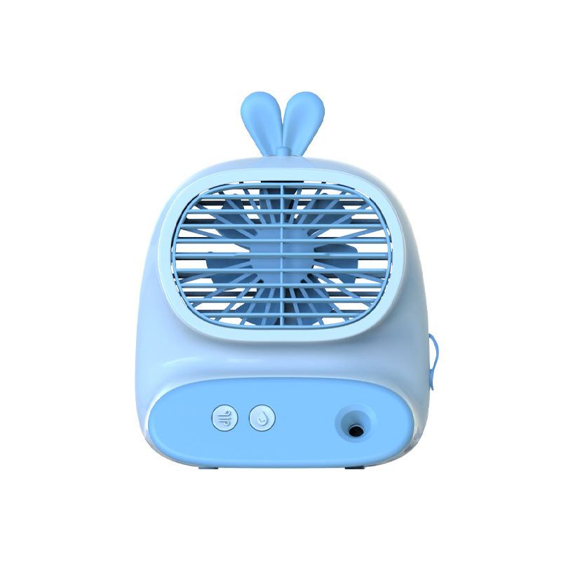 Moisturizing Spray Two-in-One Electric Fan Student Class Rechargeable Mute Desktop with Humidifier Little Fan