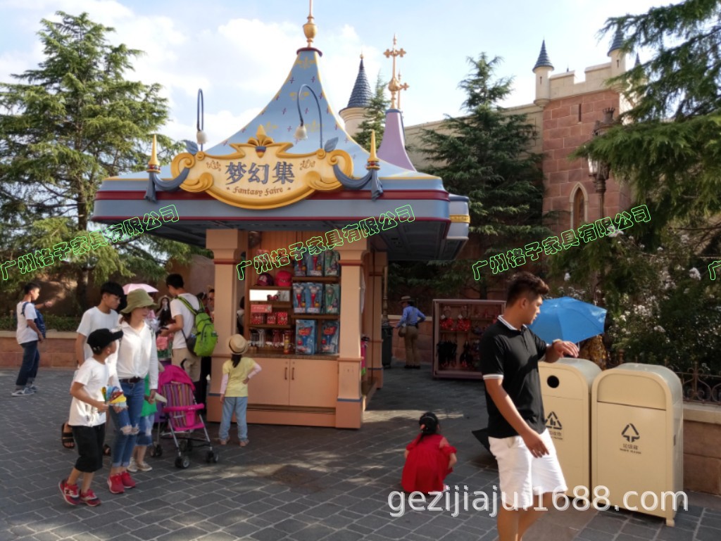 美食街雪糕小吃售卖亭 夜市烧烤餐车商铺 景区纪念品摊亭小卖部