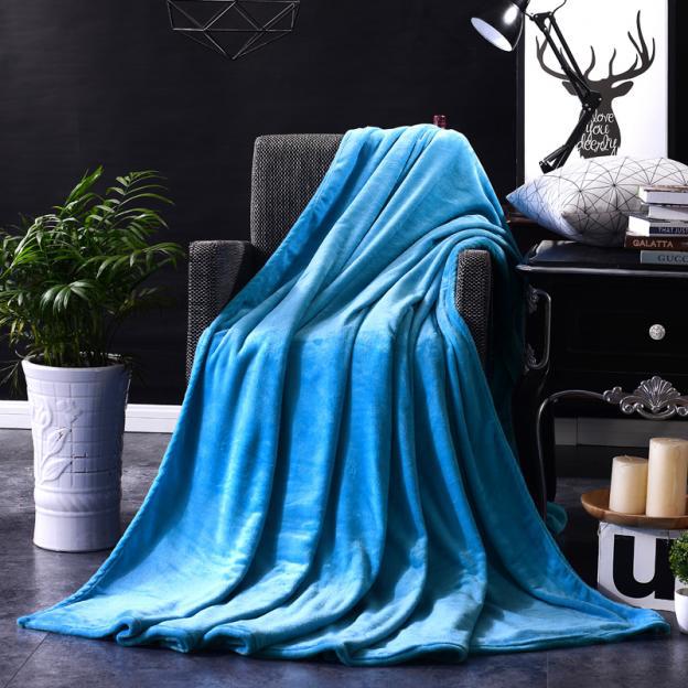 Thickened Solid Color Fleece Blanket Coral Fleece Pet Blanket Cross-Border Flannel Blanket Plain Children Blanket Wholesale