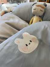 GZ1Pins60s天丝刺绣小兔子丝滑裸睡凉感床上四件套1.5m米被套床单