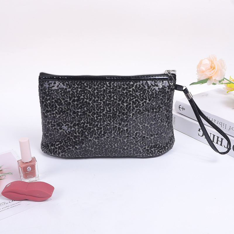 New Women's Sequin Bag Cosmetics Storage Bag Fashion Wash Portable Cosmetic Bag Factory Direct Supply