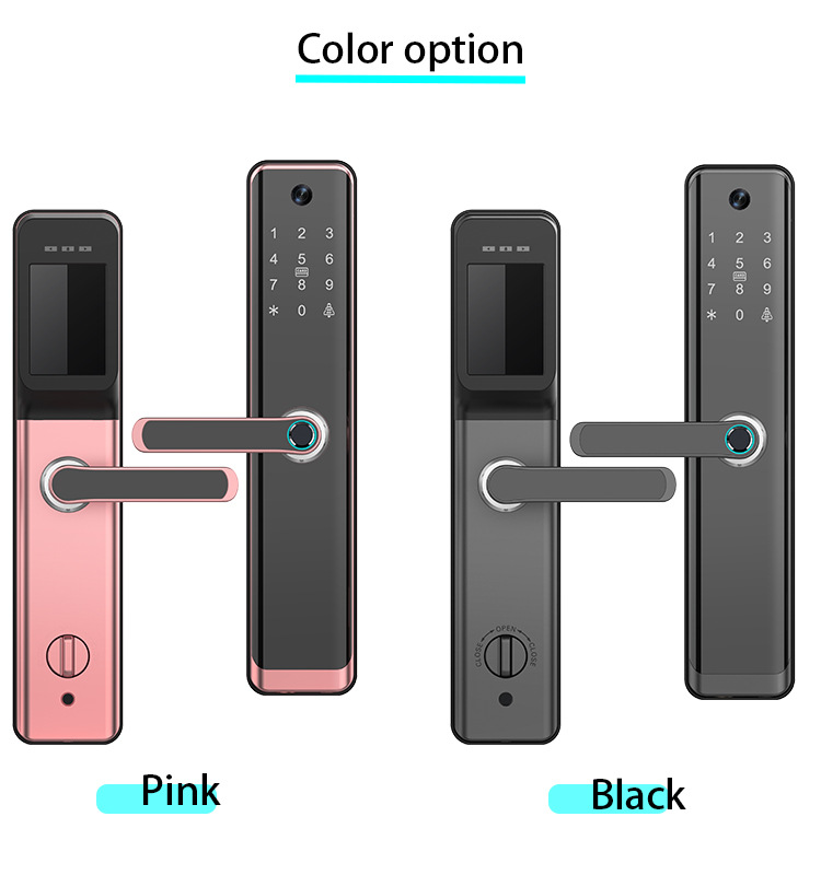 Fingerprint Lock Peephole Viewer Graffiti WiFi Smart Lock Password Lock Wooden Door Home IC Credit Card Electronic Lock Fingerprint Lock