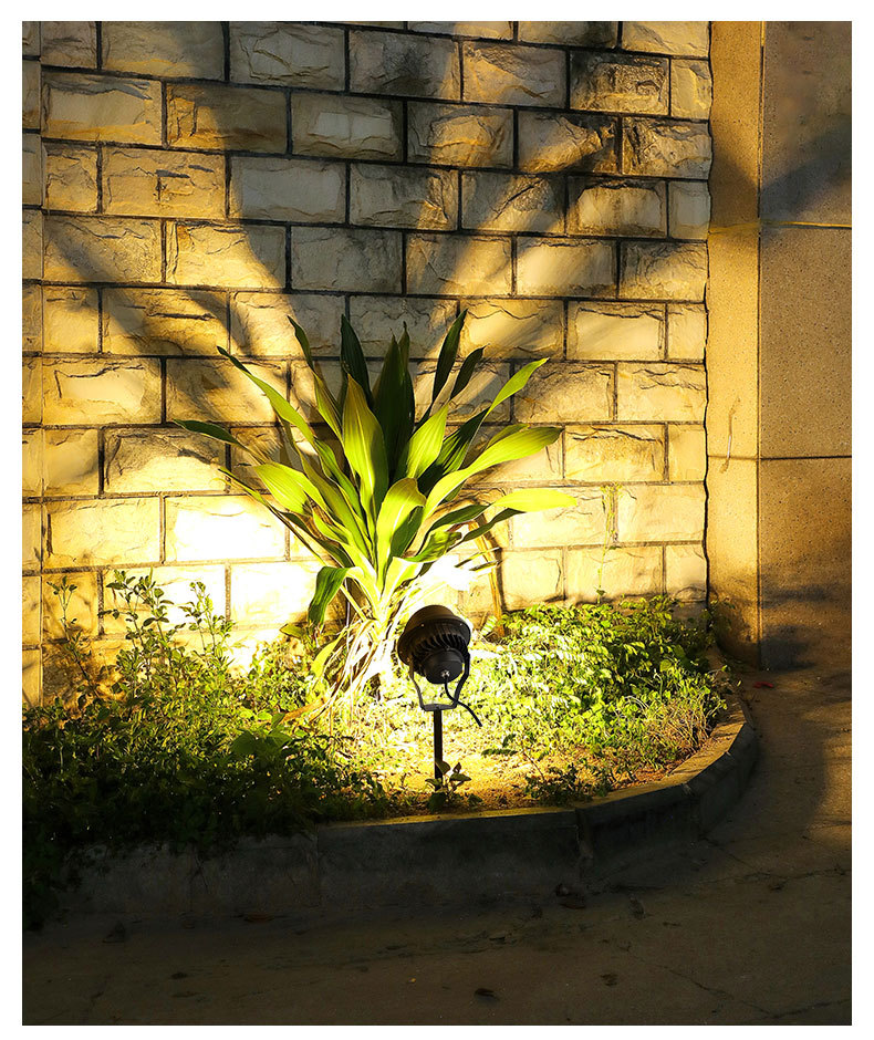 照树灯七彩户外射灯防水景观灯 射树灯led投光灯花园庭院灯插地灯