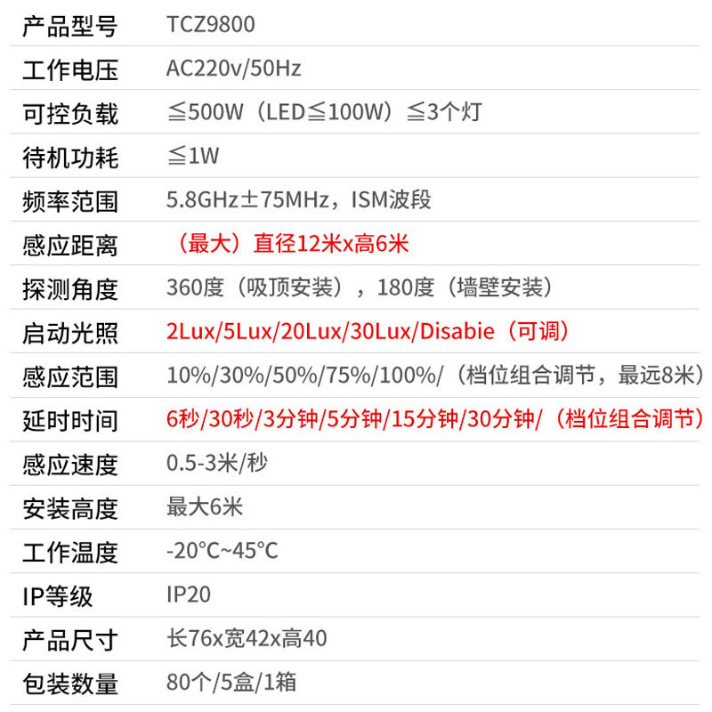 Factory Embedded Installation Human Body Infrared Sensor Switch 220V High Working Rate Intelligent Adjustable Switch