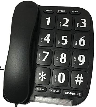 大字键电话机有绳电话机来电音量可调节带免提来电指示灯一键拔号