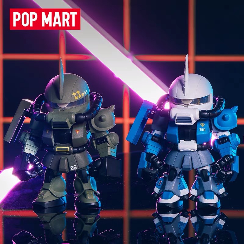 正版popmart泡泡玛特qmsv mini扎古盲盒潮玩手办模型玩具高达盲盒