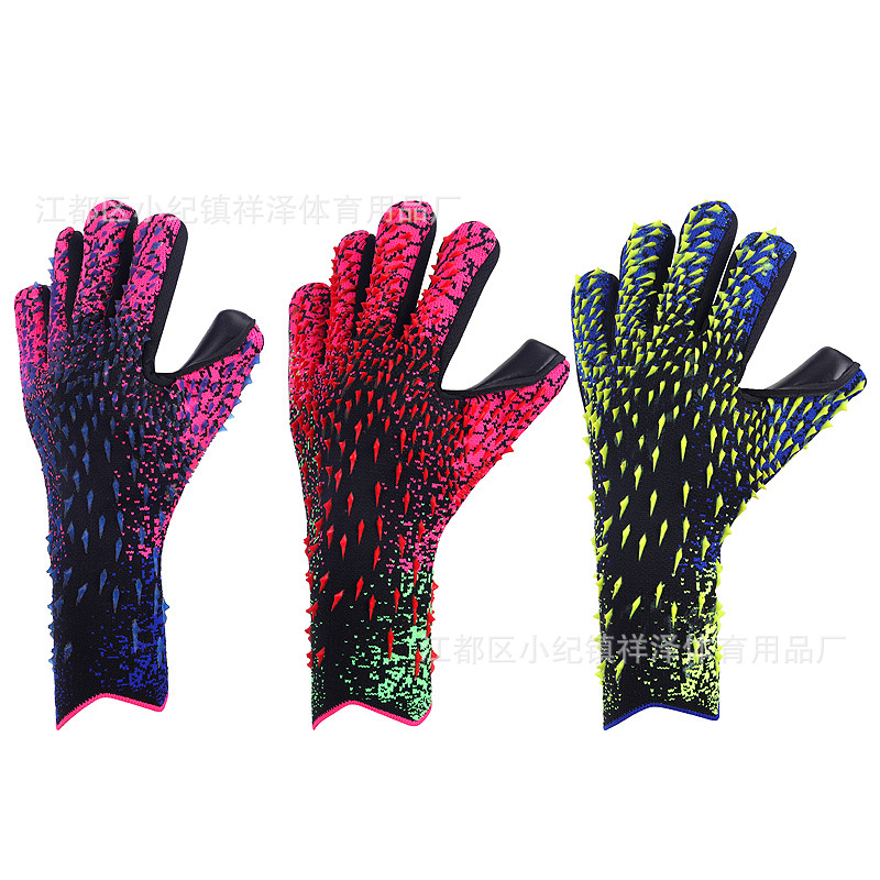 Football Goalkeeper Gloves Goalkeeper Adult and Children Goalkeeper Finger Guard Equipment Anti-Skid Training Wear-Resistant Gloves Breathable