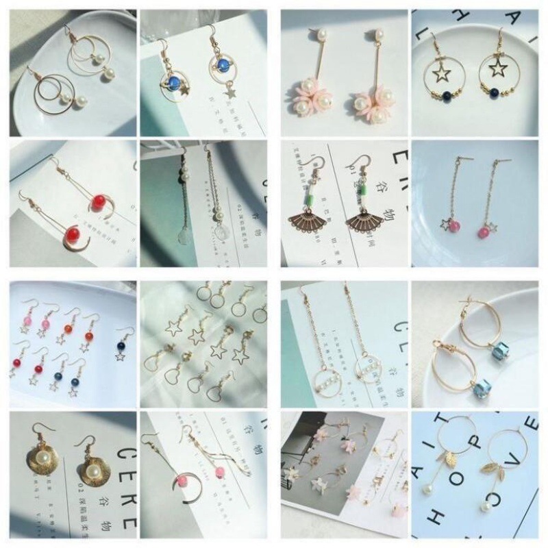 Jewelry Wholesale Weight Jewelry Earrings Weigh on Half Kilogram Earrings Temperament Korean Style Personalized Eardrops Earrings Stall Supply