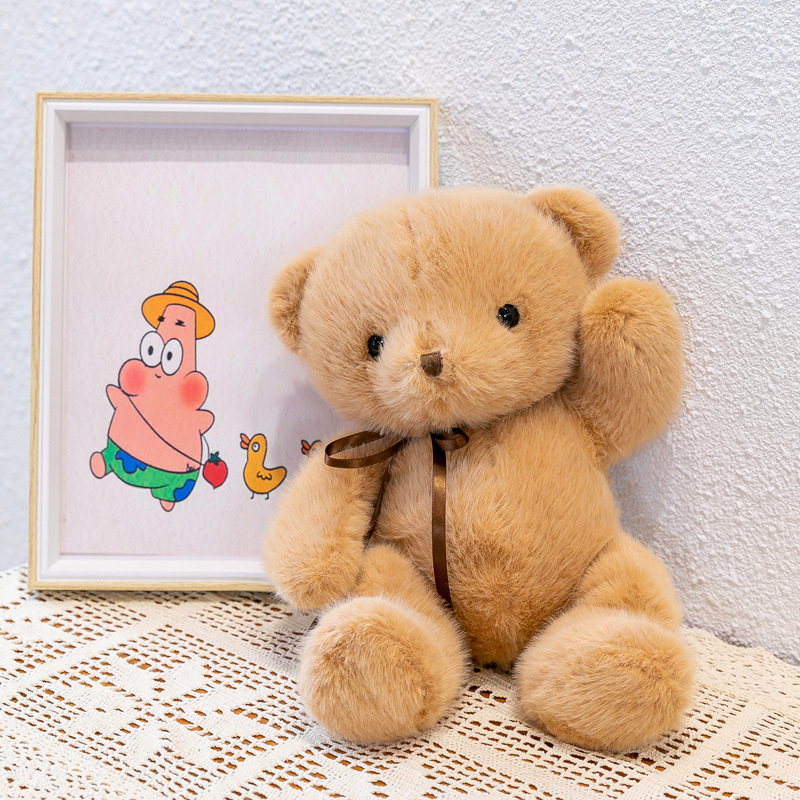 可爱泰迪熊毛绒玩具毛茸茸公仔熊熊玩偶儿童安抚玩偶礼物礼品代发