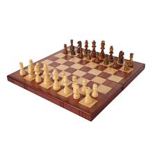 高档实木国际象棋棋盘便携可折叠套装木质西洋棋学生儿童比赛专用