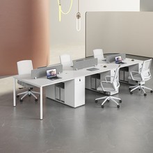 职员办公桌简约现代风员工工位卡座工款位办公室家具电脑桌椅组合