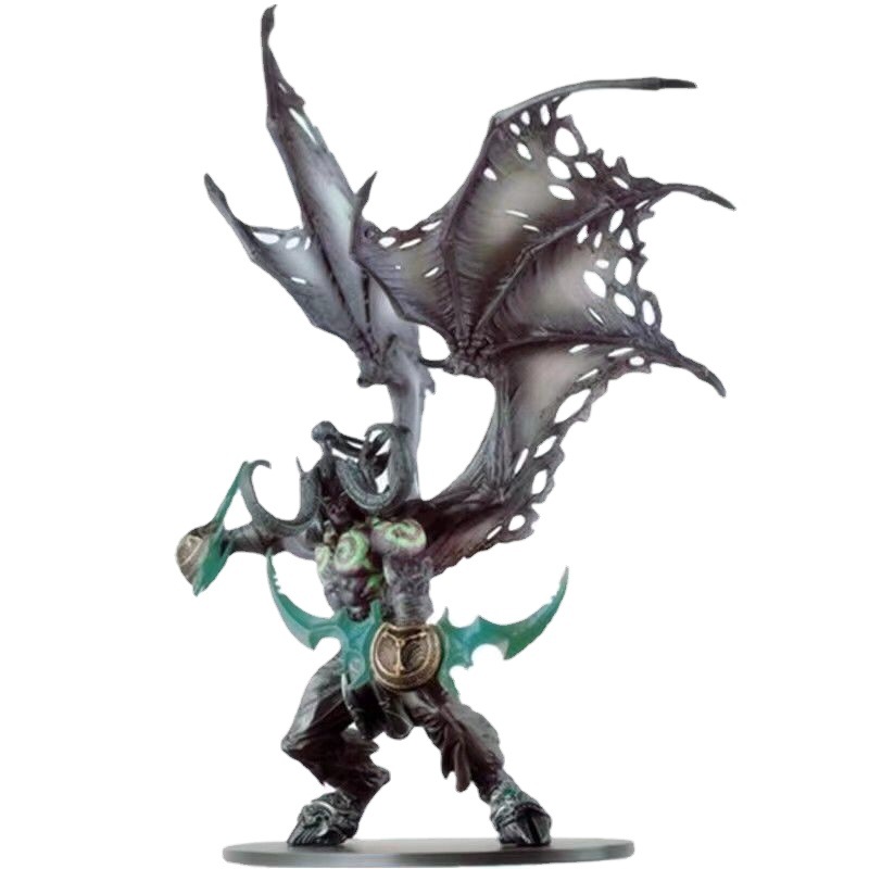 游戏公仔 魔兽世界 恶魔猎手 dc5代 恶魔形态伊利丹 尤迪安 手办