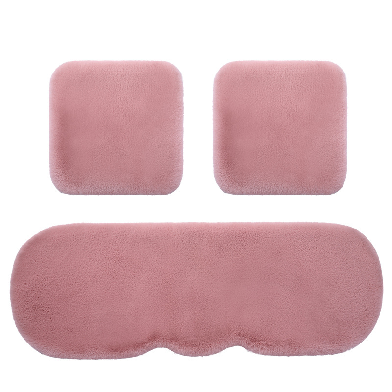 Car Cushion Winter Rabbit Plush Lumbar Support Pillow Thickened Winter Short Fur Goddess Single Piece Ins Internet Celebrity Three-Piece Seat Cushion