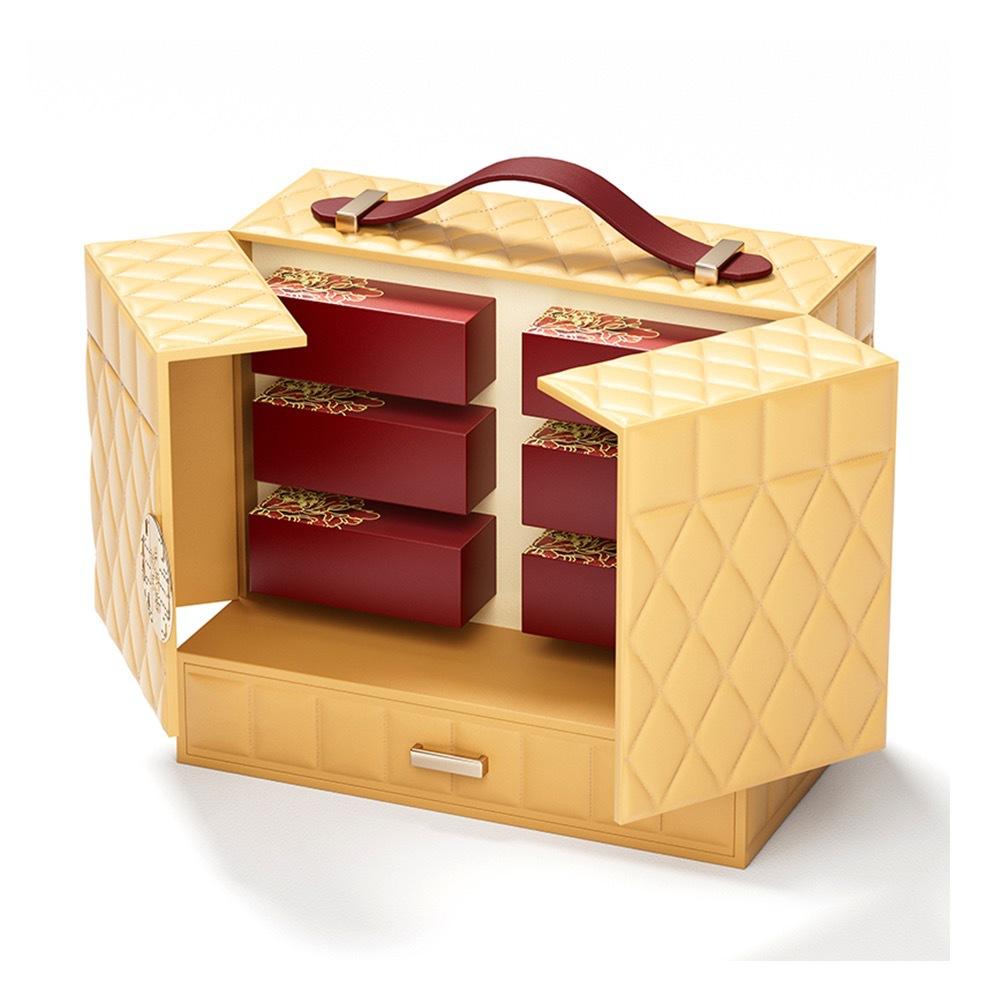 高端月饼礼盒定制双开式双层抽拉款高级红印花印刷设计厂家批发