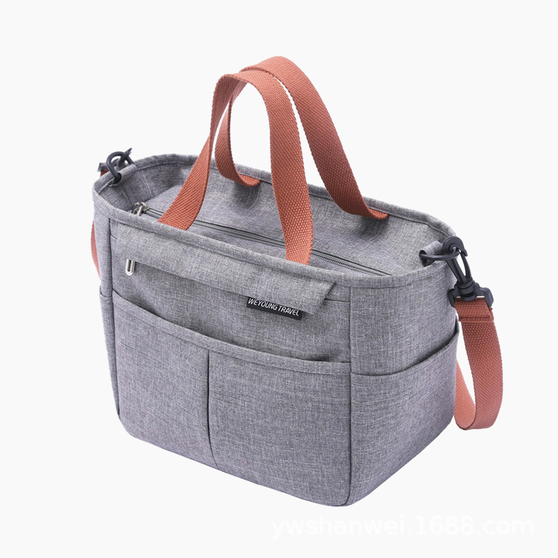 Hot Sale Aluminum Foil Thickening Portable Lunch Bag Large Capacity Work Handbag Large Shoulder Bag Lunch Box Bag Insulated Bag