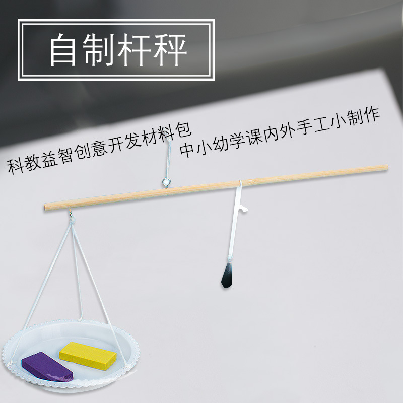 DIY Homemade Pole Scale Science and Education Small Experiment Physics Small Balance Science and Education Weight Counterweight Cognitive Learning