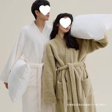 2023新款睡袍冬季男女情侣款加绒加厚连一体式长款珊瑚绒睡衣浴袍