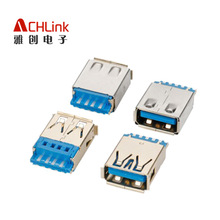 USB 3.0 A母180焊线式插座接器厂家品质稳定量大价优直销批发