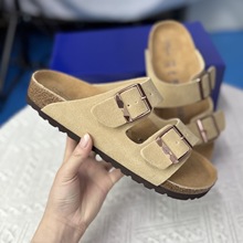 勃肯鞋女夏多巴胺新款厚底勃肯凉拖鞋外穿懒人一字拖软底沙滩拖鞋