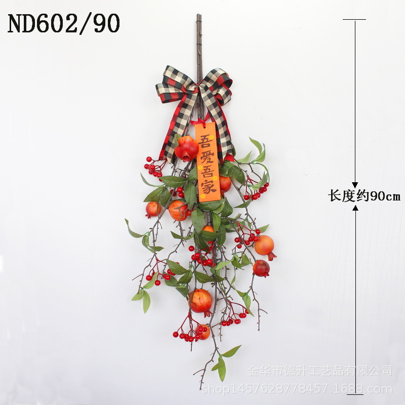 2022 Housewarming Decoration Door Hanging New Year Home Hanging Decoration Show Window Decoration Simulation Pomegranate Fortune Fruit Decorations