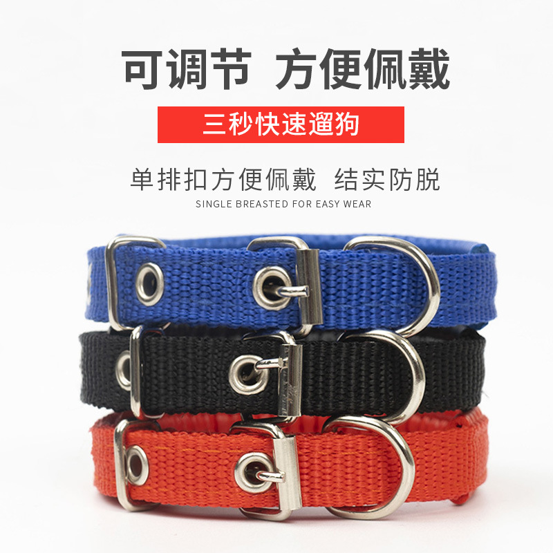 狗狗项圈牵引绳泡棉狗圈遛狗绳小狗小型中大型犬泰迪宠物脖圈颈圈