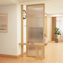 衣架屏风实木客厅卧室简易化玻璃格栅创意玄关木质屏风阳台