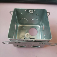 穿筋线盒现货供应 86型接线盒 钢制穿筋盒 预埋线盒穿筋铁底盒