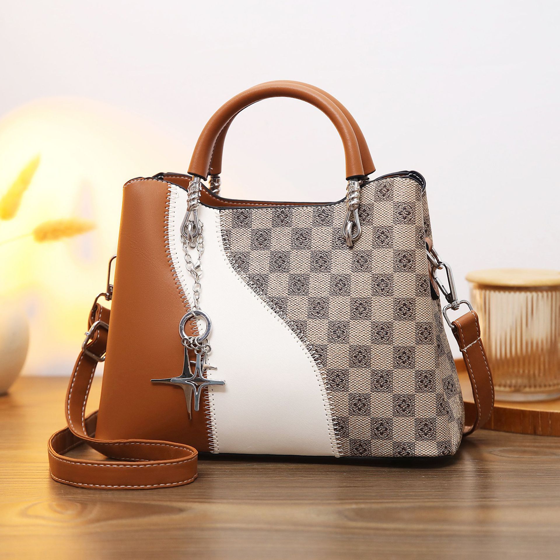 时尚爆款外贸bag妈妈包厂家新款单肩斜挎包百搭大气女士包bags