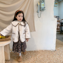 女童羊羔绒外套韩版冬季新款童装儿童皮毛一体外套宝宝加厚上衣潮