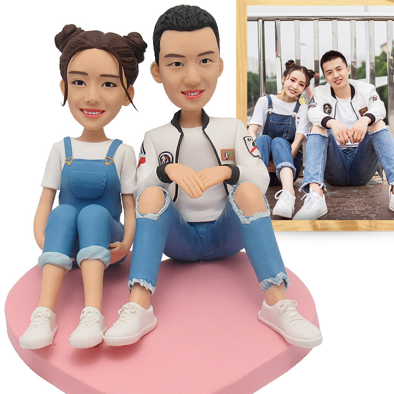 软陶人偶公仔真人蜡像 捏人像粘土泥人泥塑模型diy手办礼物小