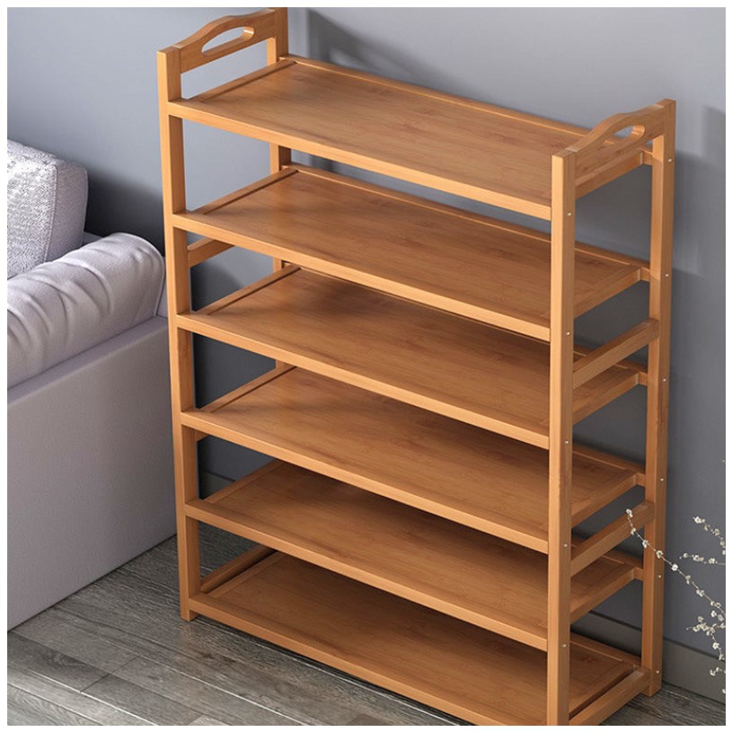 楠竹鞋架简易多层家用门口经济型防尘鞋柜实木省空间收纳置物架子