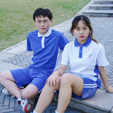 深圳中学校服夏季装运动服男女套装中学生统一初高中纯棉校服定做