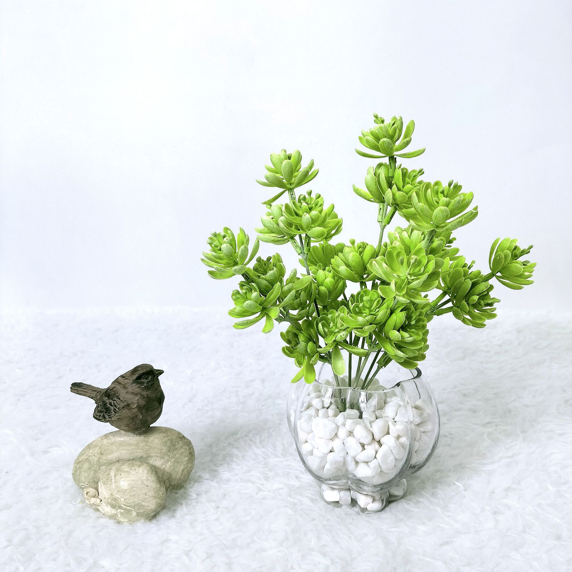 假绿叶仿真把束金睡莲假树叶塑料室内植物吊顶绿植墙园艺婚庆装饰