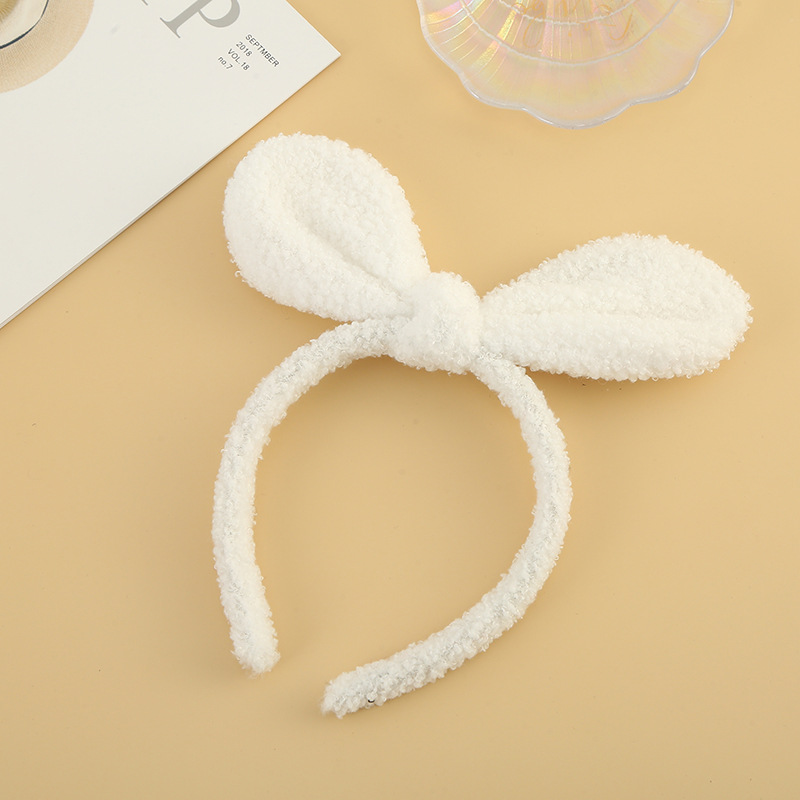 Korean Online Influencer Cute Bow Super Cute Headband Fairy Bow Headband Hair Band Headwear for Face Wash Plush Hairpin