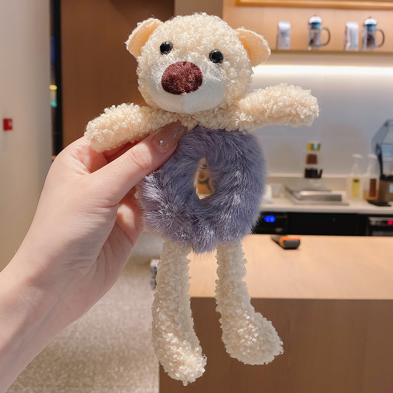 BEBEAR Headband Female Winter Cute Little Bear Hair Band Internet Celebrity Autumn and Winter Hair Accessories Hair Rope Plush Hair Ring