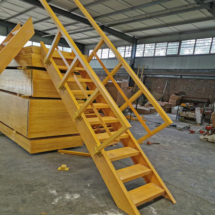 定制玻璃钢操作平台楼梯 玻璃钢走廊 玻璃钢栏杆 玻璃钢型材楼梯