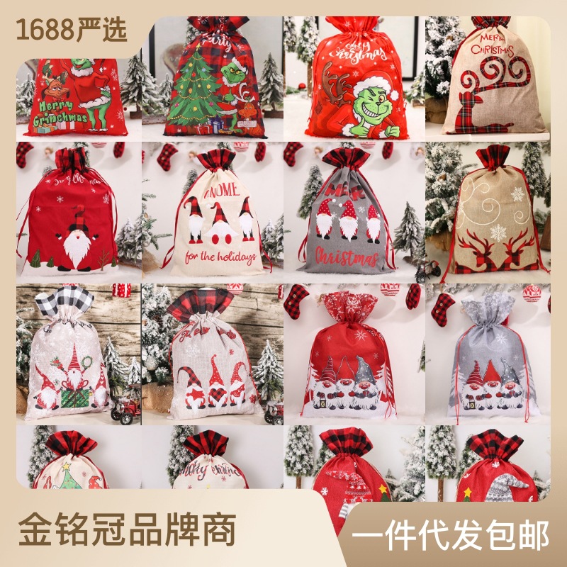 Christmas Apple Bag Cartoon Doll Domestic Live Broadcast Gift Bag Candy Bag Kindergarten Gifts Scene Dress up