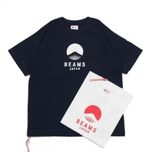 BEAMS JAPAN 20SS日系定番富士山印花红绳情侣短袖T恤男女INS潮