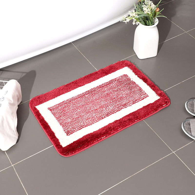 Cross-Border Thickened Fleece Floor Mat Household Entrance Bathroom Absorbent Floor Mat Bedroom Carpet Bathroom Non-Slip Door Mat